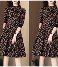 Hình ảnh: Đầm xòe họa tiết sang trọng