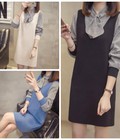 Hình ảnh: Đầm len phối họa tiết cổ sơ mi