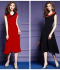 Hình ảnh: Đầm xòe phối màu đính đá