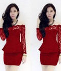 Hình ảnh: Đầm peplum phối ren trễ vai quyến rũ
