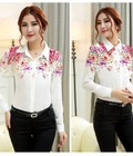 Hình ảnh: Áo sơ mi tay dài họa tiết hoa xinh xắn