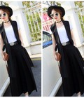 Hình ảnh: Set áo sát nách form dài quần ống rộng kèm áo thun