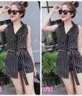 Hình ảnh: Jum short cổ vest thắt nơ eo