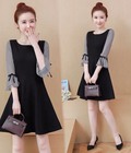 Hình ảnh: Đầm xòe phối tay caro
