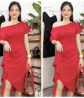 Hình ảnh: Đầm body lệch vai eo đính châu