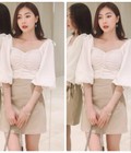 Hình ảnh: Set áo croptop mặc 2 kiểu và chân váy chữ A