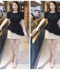 Hình ảnh: Set áo vạt xéo và chân váy chữ A