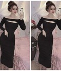 Hình ảnh: Đầm body tay dài bẹt vai khoét ngực sexy