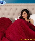 Hình ảnh: Chăn Lông Cừu Latalia - Diamond Đỏ Hồng Nhung