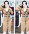 Hình ảnh: Đầm body kết nút viền dây