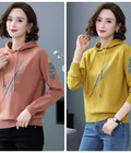 Hình ảnh: Áo len Hoodie thêu lông vũ