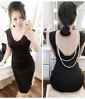 Hình ảnh: Đầm body cổ tim chuỗi lưng Lucy