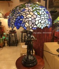 Hình ảnh: Đèn Tượng đồng mỹ hoạ tiết hoa đậu tía.