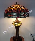 Hình ảnh: Đèn Tiffany Chuồn Chuồn Màu Hổ Phách.