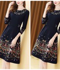 Hình ảnh: Đầm xòe họa tiết tay dài HK