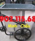 Hình ảnh: Xe chở rác bằng tôn, xe đẩy rác bằng tôn, xe rác tôn 400L, xe rác tôn 500L,