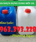 Hình ảnh: Can nhựa 10 lít, can nhựa vuông đựng hóa chất, can nhựa có núm