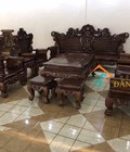 Hình ảnh: Bộ bàn ghế hoàng gia gỗ mun đuôi công 6 món