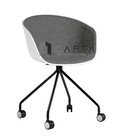 Hình ảnh: AAC-F1 Ghế văn phòng thân nhựa trắng đệm vải nhiều màu