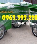 Hình ảnh: Thùng rác nhựa composite 3 bánh xe, xe gom rác 660 Lít
