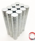 Hình ảnh: 100 viên Nam châm viên tròn kích thước 15x5mm mạ kẽm