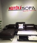 Hình ảnh: sofa góc, chất liệu da bò tặng 2 đôn