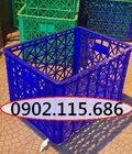 Hình ảnh: Sọt nhựa công nghiệp có bánh xe, thùng nhựa lỗ có bánh xe, rổ nhựa có bánh xe,