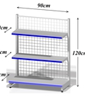 Hình ảnh: Kệ trưng bày hàng siêu thị đơn (áp tường) 90 x 120