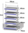 Hình ảnh: Kệ trưng bày hàng siêu thị đôi (giữa nhà) 90 x 180