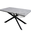 Hình ảnh: TN 1217-14W| Bàn Ăn Mặt Gỗ Vân Đá Chân Sắt Hiện Đại Hcm