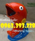Hình ảnh: Thùng rác hình con thú vui nhộn, thùng rác hình con cá chép, thùng rác công cộng