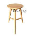 Hình ảnh: Ghế quầy bar đảo bếp gỗ tự nhiên 3 chân cao 650mm cho căn hộ tp HCM Nội Thất CAPTA