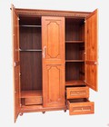 Hình ảnh: Tủ quần áo gỗ còng 3 cánh TA114 (1m6 x 2m1)