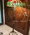 Hình ảnh:  Đèn sàn tiffany hoạ tiết hoa tuylip pháp cổ.