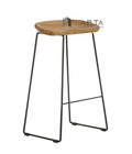 Hình ảnh: Ghế quầy bar đảo bếp chân sắt mặt gỗ sồi CB META tại Quận 9 Nội Thất CAPTA