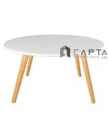 Hình ảnh: Bàn sofa bàn trà 0922-08 tròn chân gỗ sồi màu tự nhiên giá rẻ Quận 9 Nội Thất CAPTA