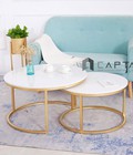 Hình ảnh: Bàn sofa cặp inox mạ Gold cao cấp TS Nested Gold-75 giá rẻ Nội Thất CAPTA Quận 9
