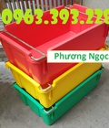 Hình ảnh: Sóng nhựa bít A2 có quai xách, thùng nhựa đựng đồ cơ khí