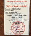 Hình ảnh: Chứng chỉ đu dây, chứng chỉ an toàn trong nhà máy