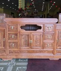 Hình ảnh: Tủ Ti Vi Gỗ Tự Nhiên Chạm Tứ Quý 3 Bục Dài 1m8