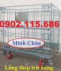 Hình ảnh: Lồng lưới trữ hàng, lồng thép chở hàng, lồng thép bánh xe, pallet lưới, lồng thép chứa hàng,