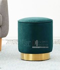 Hình ảnh: CS 0923-F| Ghế Đôn Trang Điểm Nệm Nhung Chân Vàng Hiện Đại H