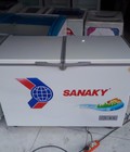 Hình ảnh: Tủ đông mát cũ Sanaky 360 lít, mới 90%, 2 cánh mở lên , 2 ngăn đông mát ống đồng,