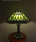 Hình ảnh: Đèn bàn tiffany họa tiết ô cửa sổ cổ