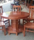 Hình ảnh: Bộ Bàn Ghế Phòng Ăn Kiểu Bàn tròn - gỗ xoan đào