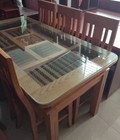 Hình ảnh: Bộ bàn ghế ăn ​2 tầng gỗ sồi nga