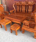Hình ảnh: Bộ bàn ghế phòng khách trạm voi gỗ l.im