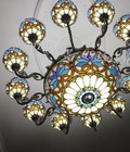 Hình ảnh: Bộ đèn chùm Tiffany họa tiết hoa sen