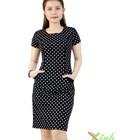 Hình ảnh: Đầm Chấm Bi Form Suông Hai Túi DL248