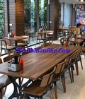 Hình ảnh: Bàn ghế khung sắt mặt gỗ , mặt da cho nhà hàng hay quán Cafe